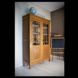 Glazed school cupboard from the 50s, 60s