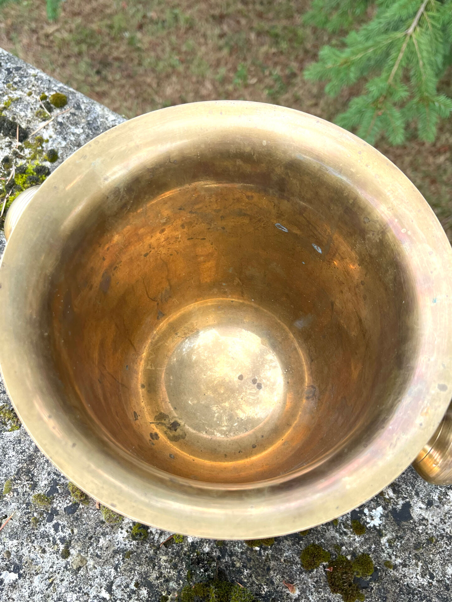 Cloisonne Brass champagne bucket with sunflower relief decoration