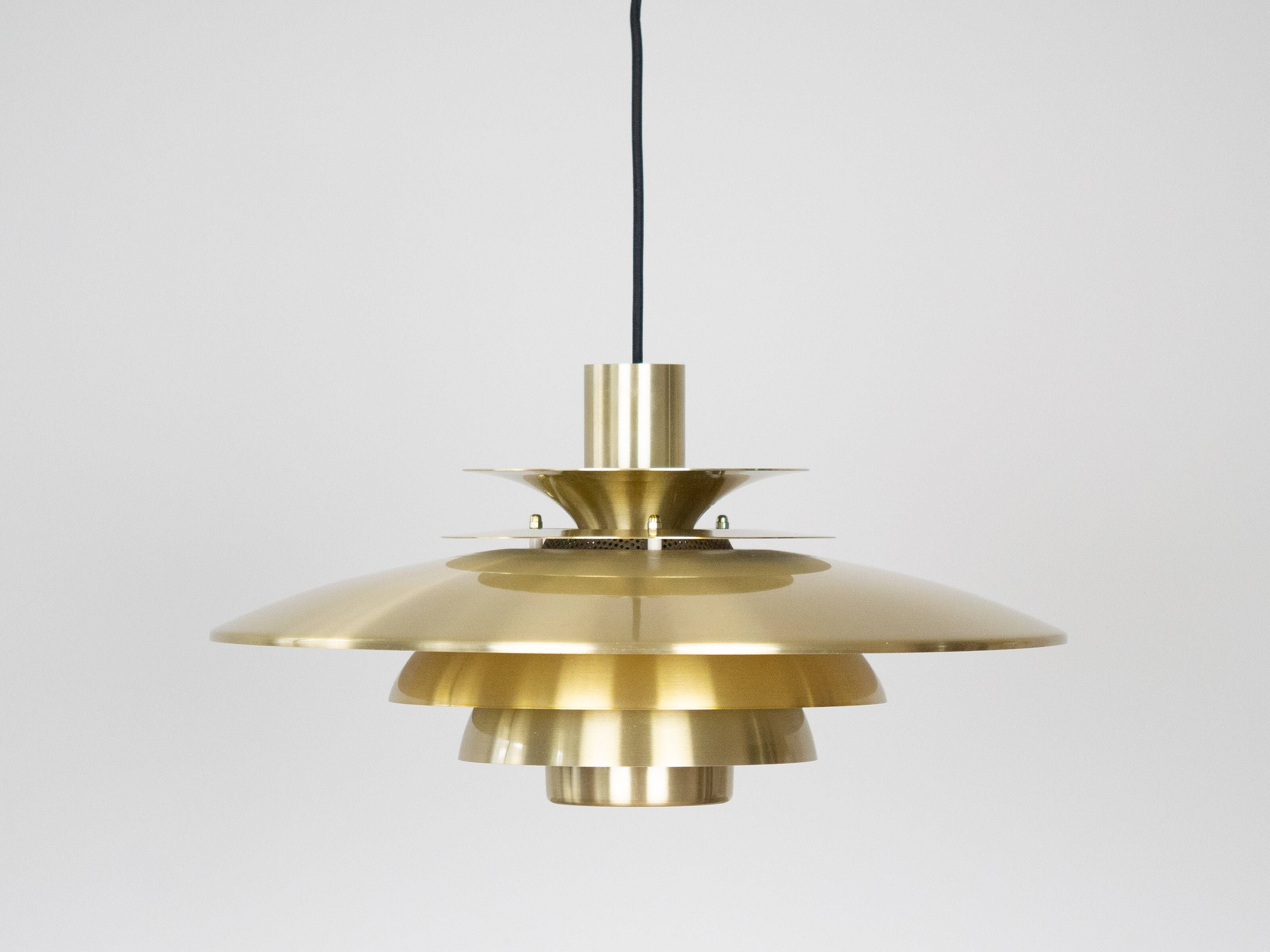 Danish vintage Verona pendant lamp by Kurt Wiborg, Jeka, 1980s