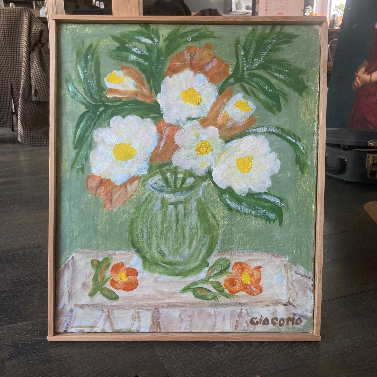 Bouquet of flowers painted by a man named Giacomo