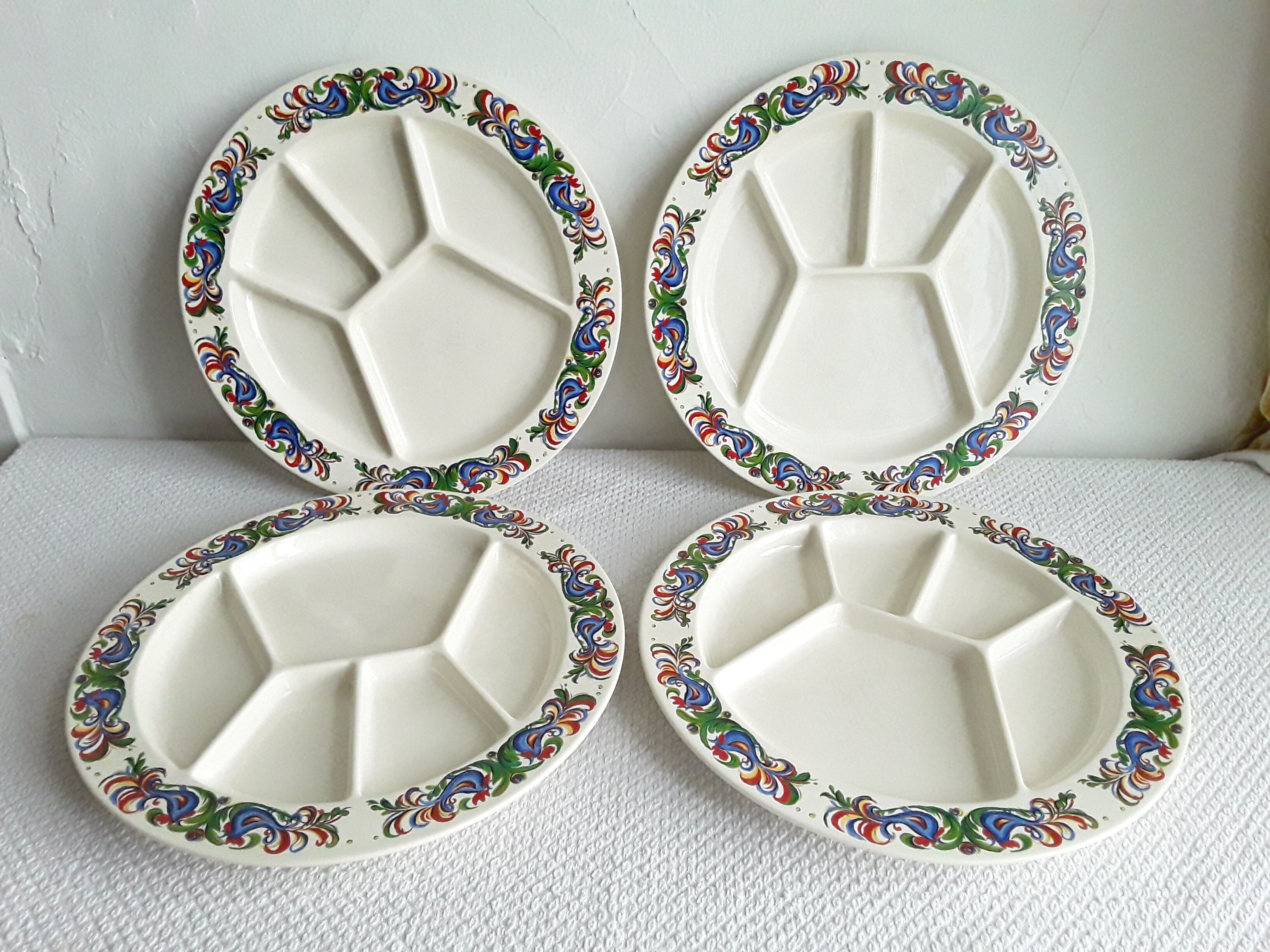 Vintage Villeroy and Boch fondue plates