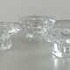 Set of 3 glass candle holders Made in France