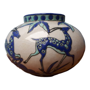 Vase boule art déco Boch Catteau