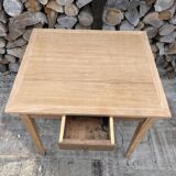 Renovated wooden farmhouse table