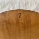 Art Deco wooden wall coat rack with round central mirror