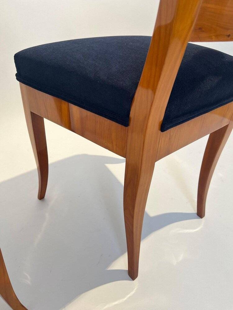 Biedermeier Chairs in Cherry Wood, Germany, 1830s, Set of 5