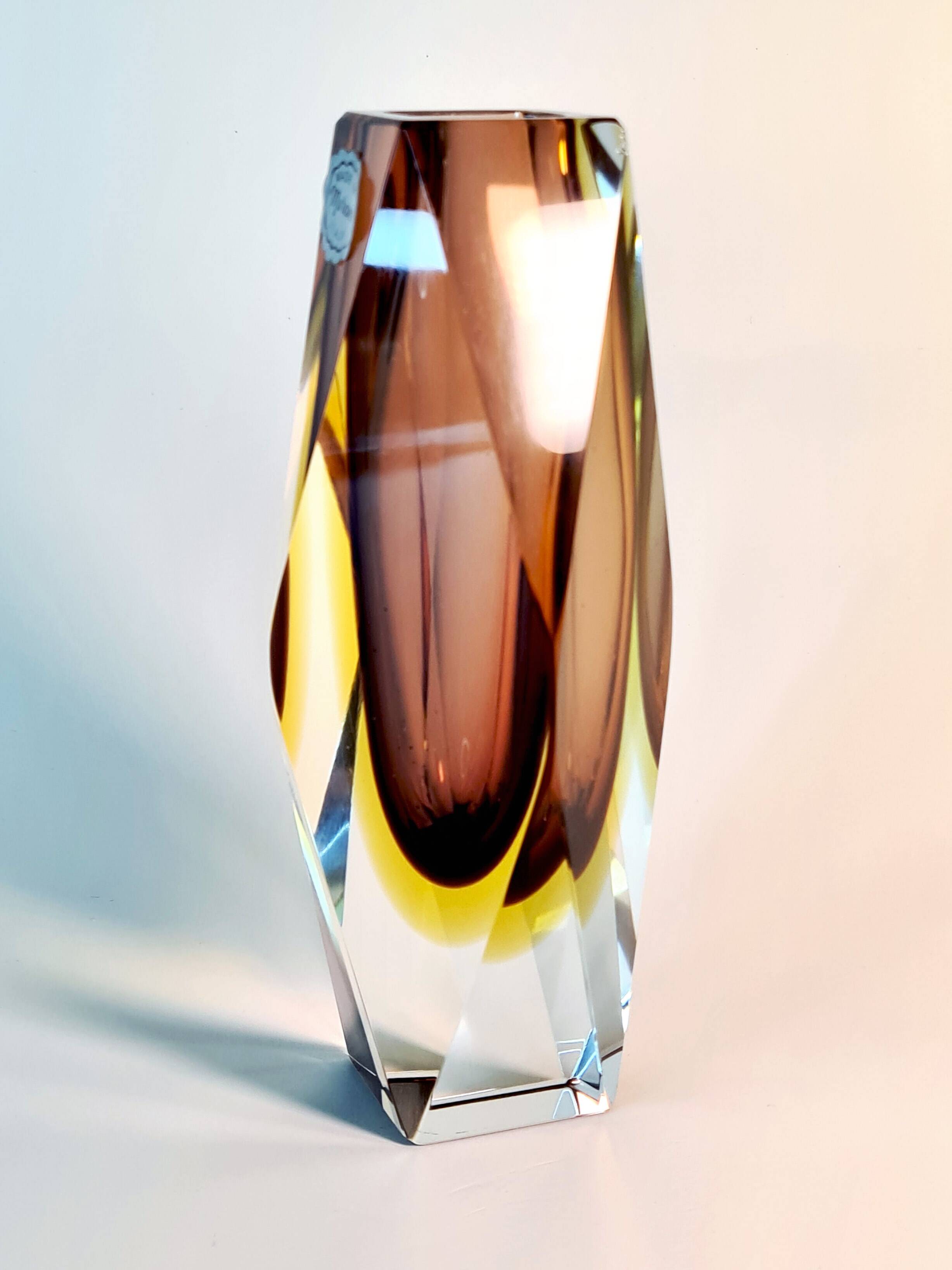 Sommerso Murano Three-Layer Vase – 1970s