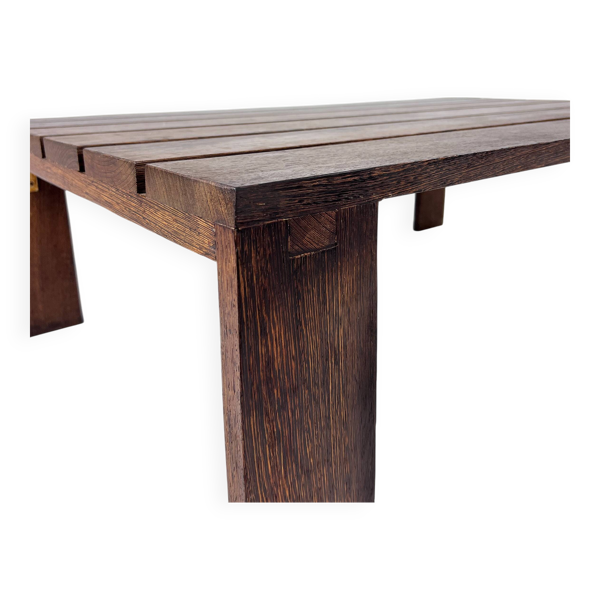Table basse en wengé hollandaise du milieu du siècle, années 1960