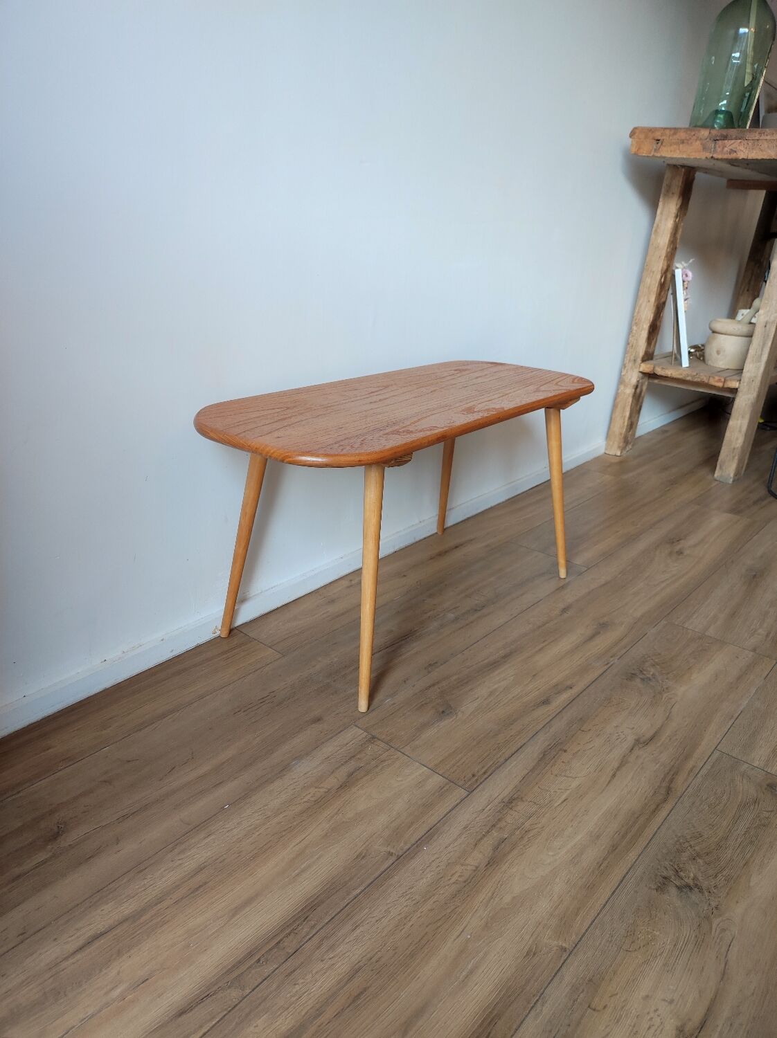 Scandinavian coffee table in solid elm