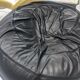 Black leather ottoman by Edwin and Niekel Taco for Leolux 90