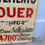 Old plaque “Apartments for rent”