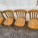 Set of 4 bistro chairs, curved backs