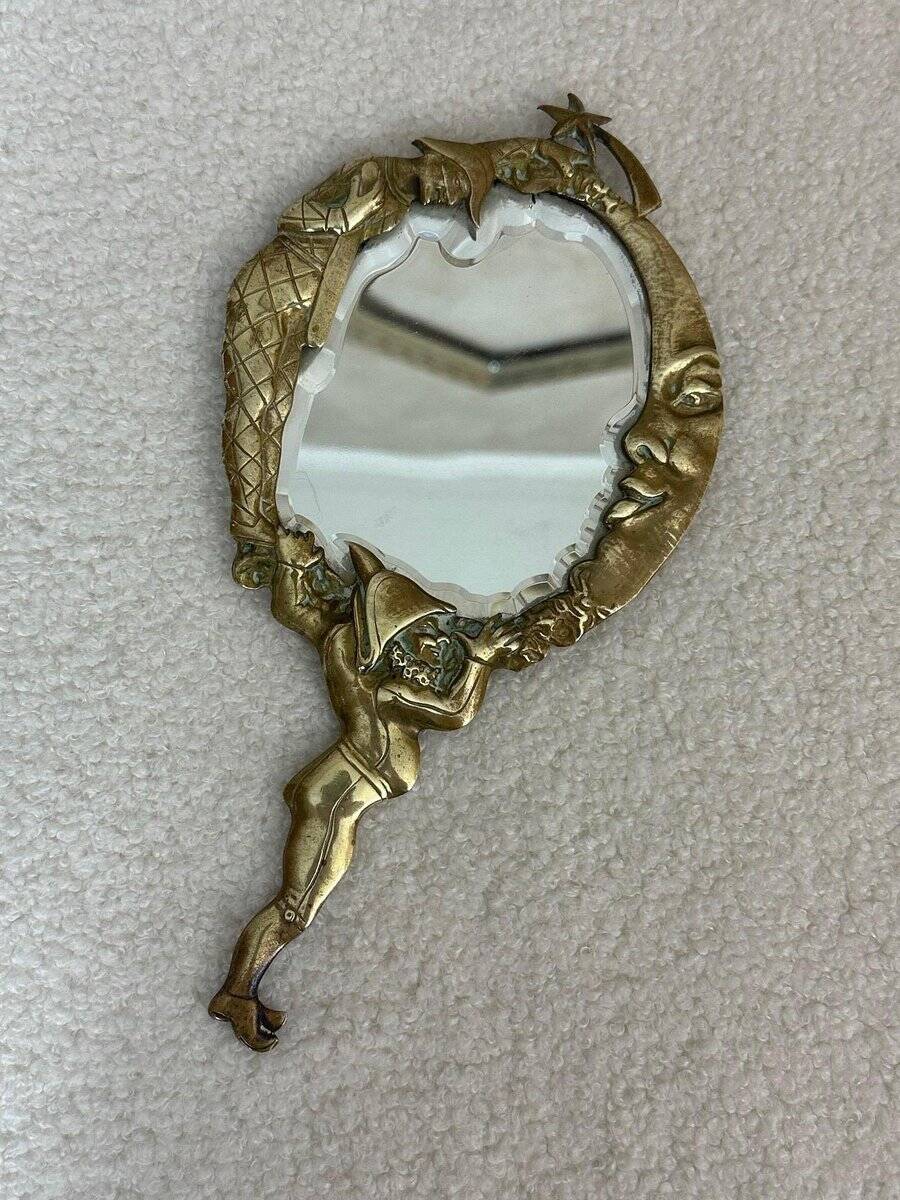 Napoleon III hand mirror in bronze