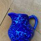 Blue barbotine cream jug Onnaing