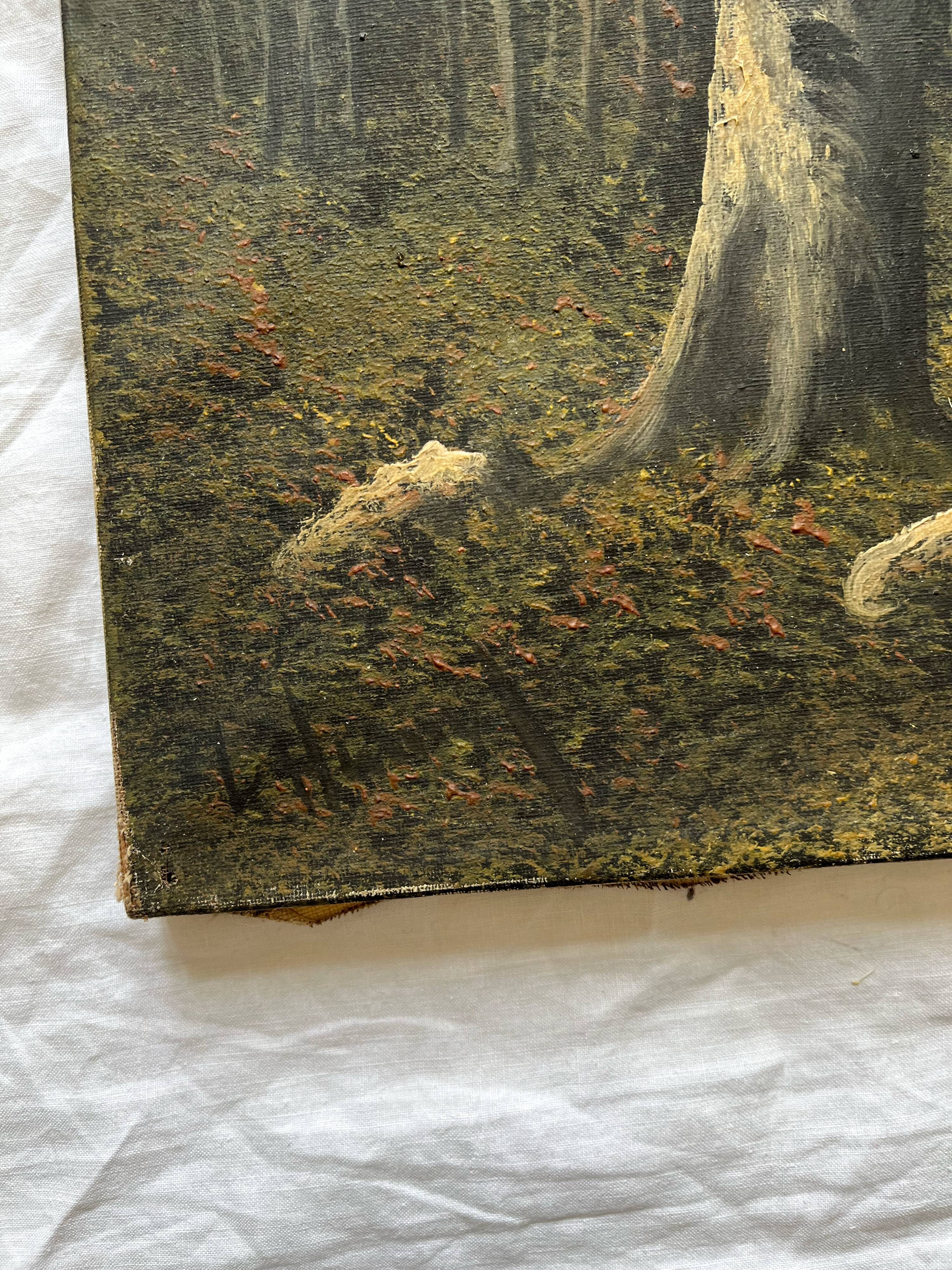 Oil painting on canvas, 19th century