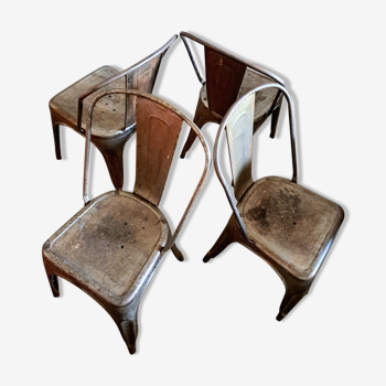 Set de 4 chaises Tolix A Xavier Pauchard 1930