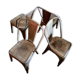 Set of 4 chairs Tolix A Xavier Pauchard 1930