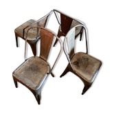 Set of 4 chairs Tolix A Xavier Pauchard 1930