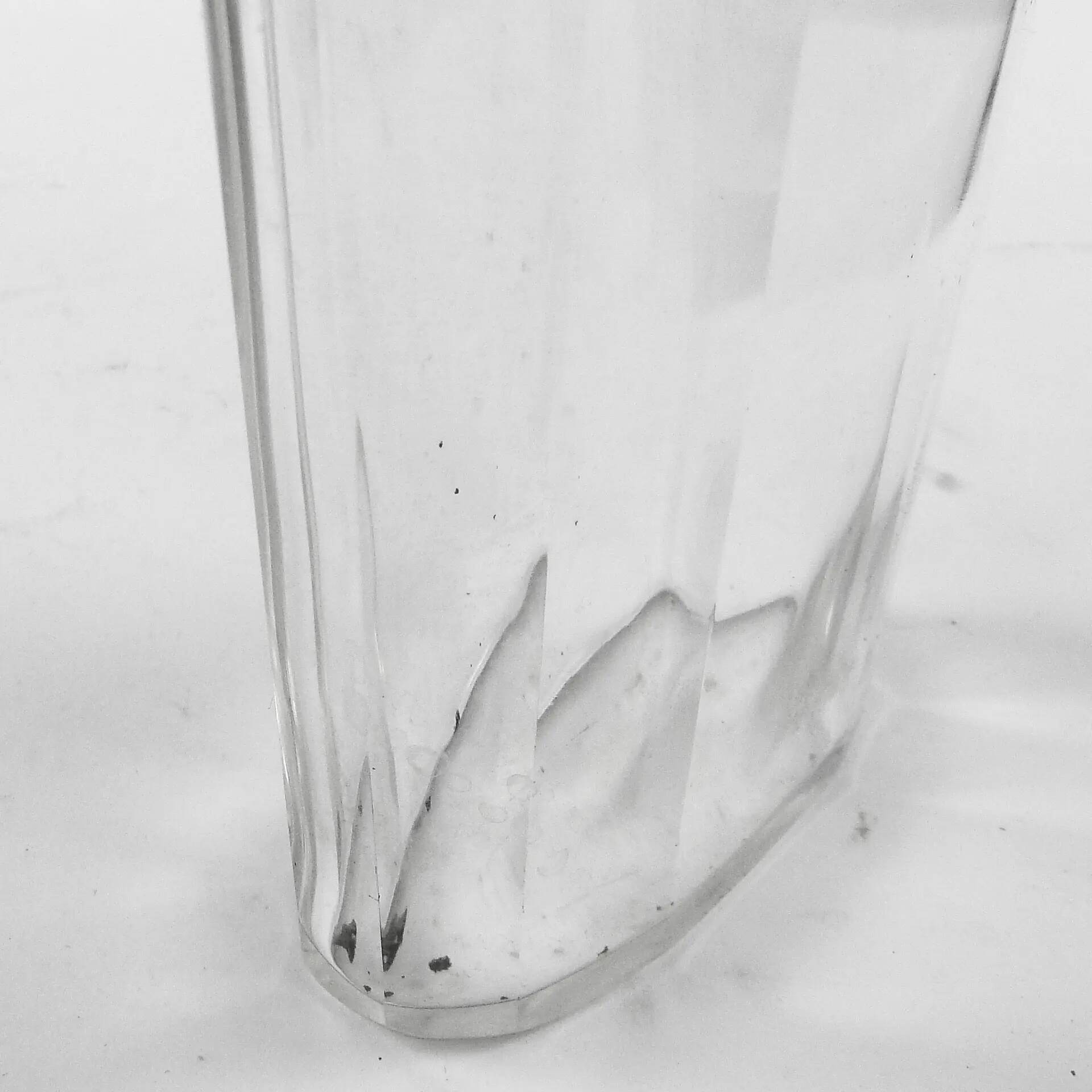 Art Deco hip flask, crystal, France, 1930s