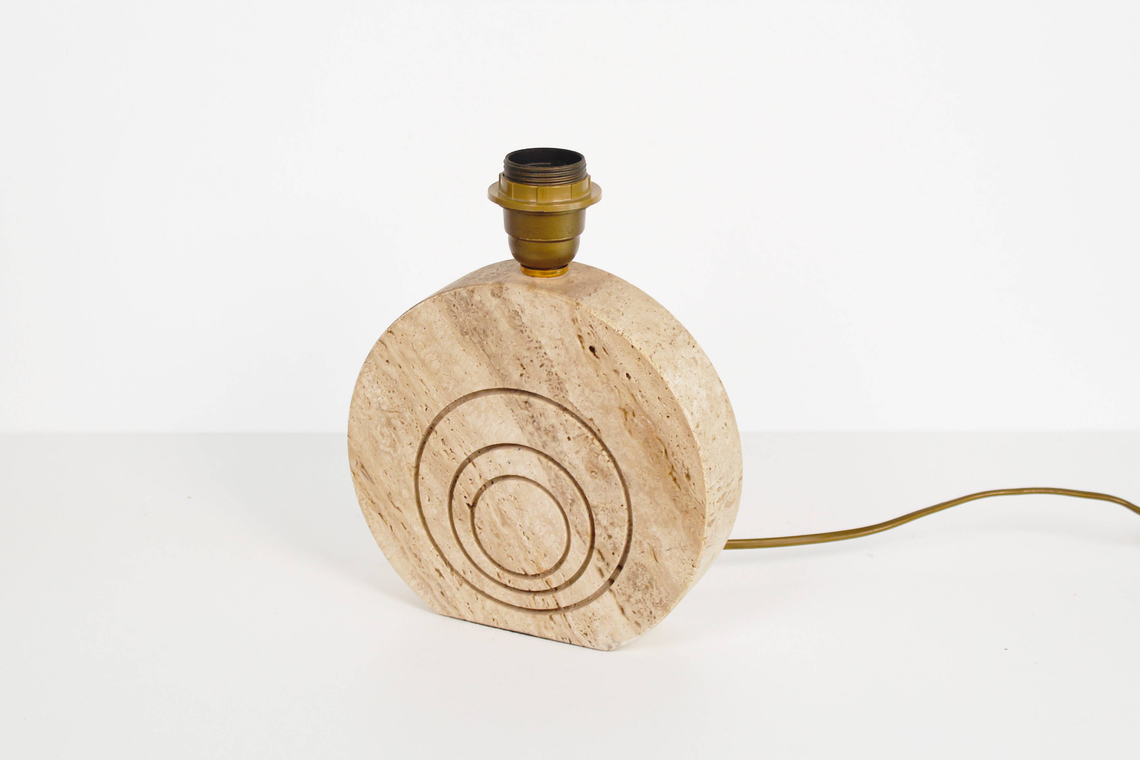 1970's original vintage travertin Table Lamp