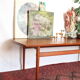 Scandinavian coffee table in teak and Briare enamels, vintage branded Bovirke