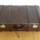 Duo of vintage dark brown suitcases "Mother Big and her little chaperone"
