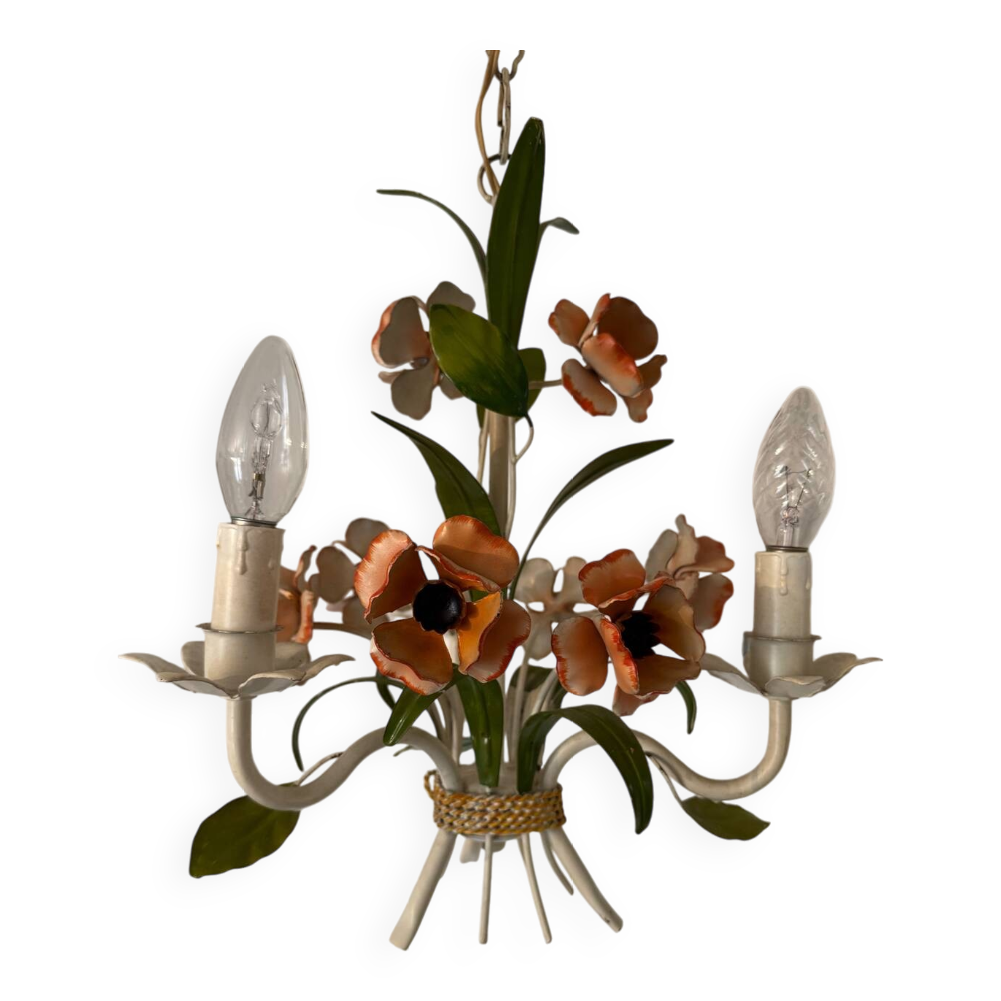 70s floral chandelier