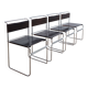 Ensemble de 4 chaises Giovanni Carini "Libellula" pour Planula, Italie, années 1970.