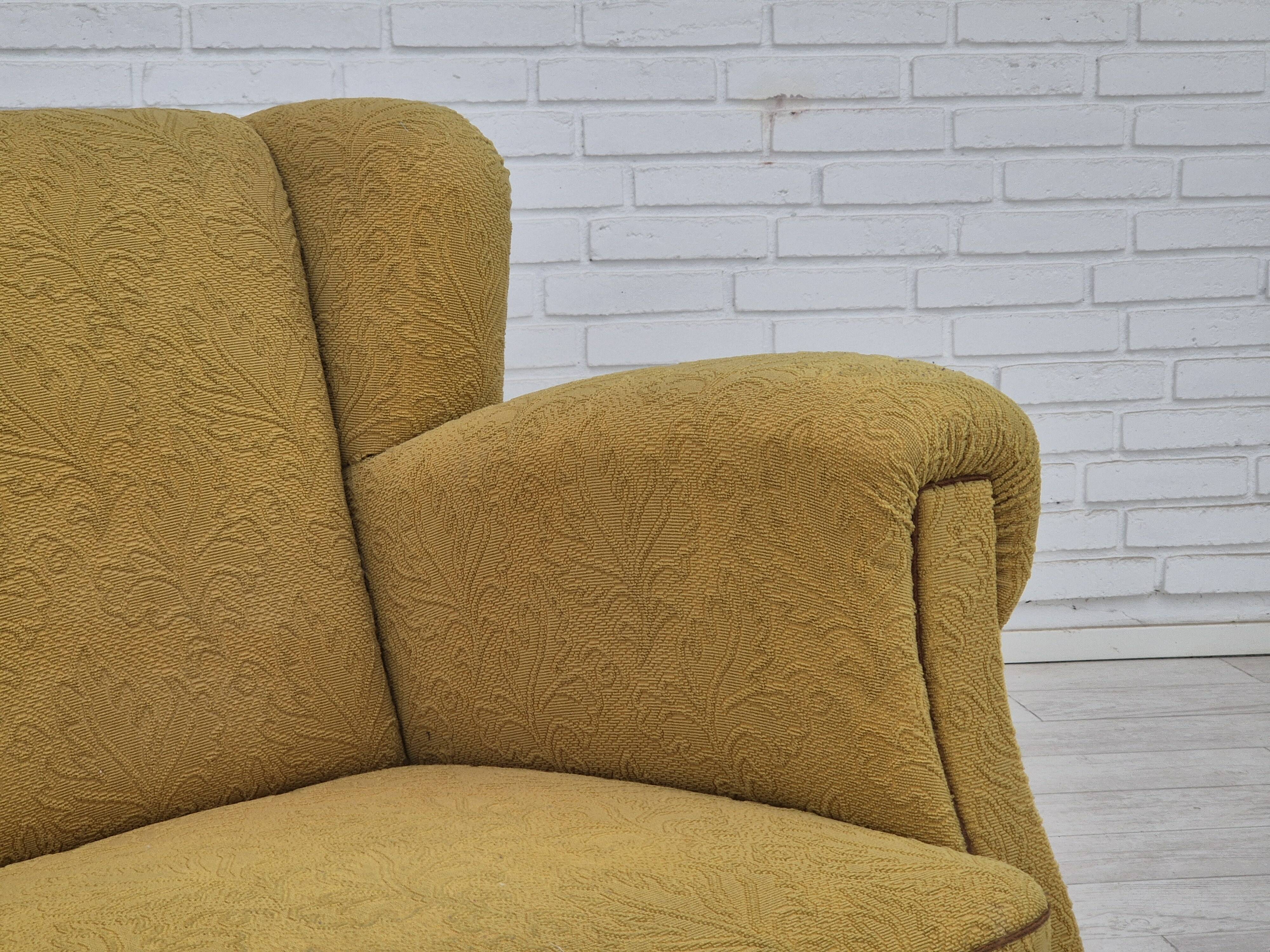 1960s, Danish 3-seater "Banana" sofa by Edmund Jørgensen, original condition.