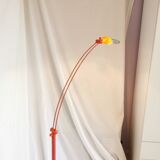 Multicolored articulated floor lamp, postmodern, 1980
