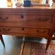 Louis XVI jump commode, 18th century, made of solid walnut.