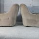 Pair of armchairs "space age". Beige corduroy velvet. France, circa 1970