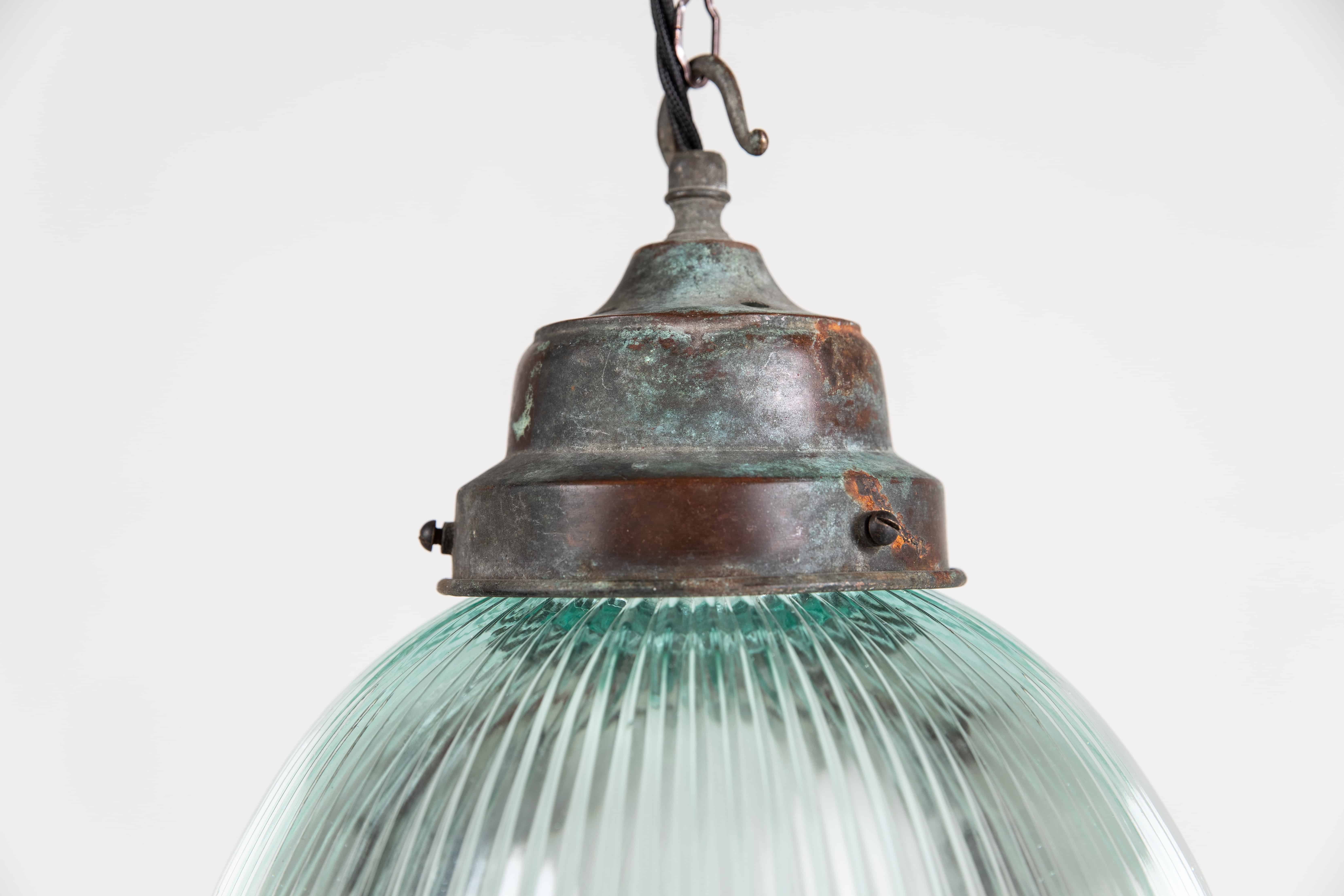 Tinted Holophane Pendant