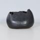 Sculptural vase by Keiko Yoshida from 1971 in black ceramic