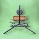 Vintage multifunctional wrought iron magazine rack