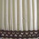 Bronze French Antique Art Nouveau 3-Light Candelabra Lamp Pleated Shade