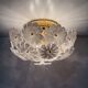 Plafonnier floral en verre blanc de Murano, italien, des années 1970.