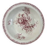 Large ironstone salad bowl Fontanges Sarreguemines