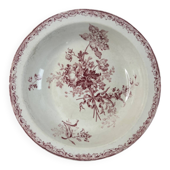 Large ironstone salad bowl Fontanges Sarreguemines
