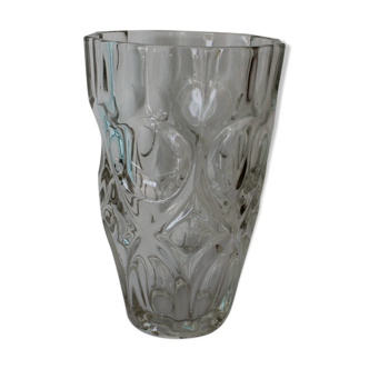 Vase verre blanc transparent