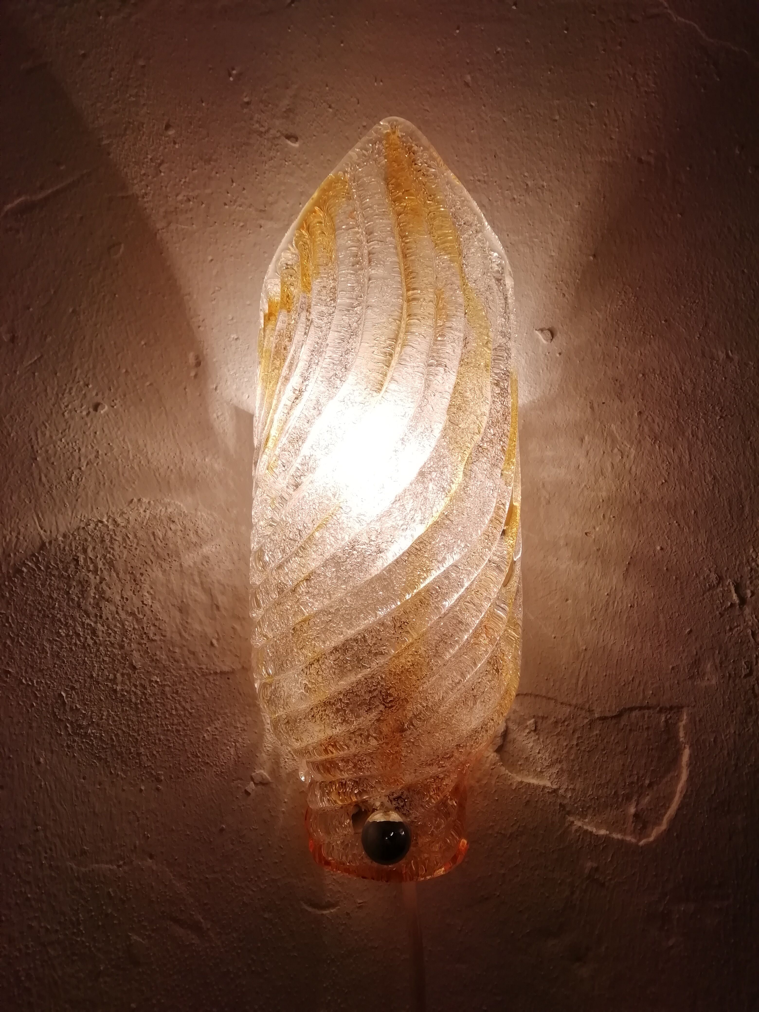 Mazzega sconce in Murano crystal