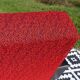 Vintage pair of red and black armchairs