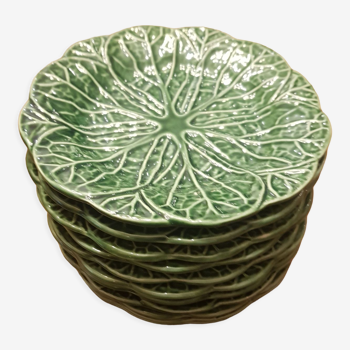 Faience plates "cabbage" dessert diameter 17 cm