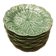 Faience plates "cabbage" dessert diameter 17 cm
