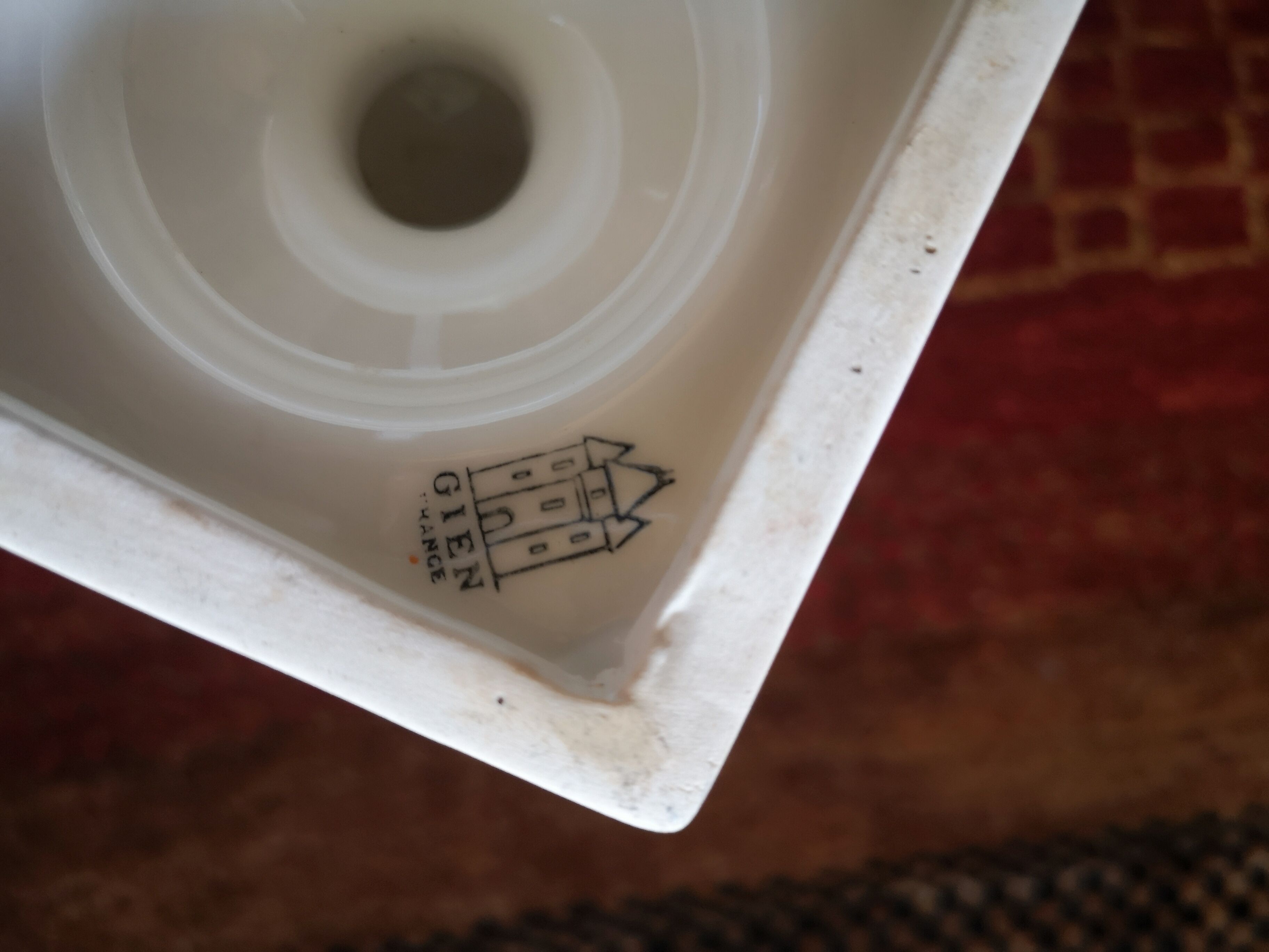 Medici vase in white earthenware Gien 1960s