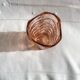 Vintage vase in pink-cut glass art deco Luminarc France