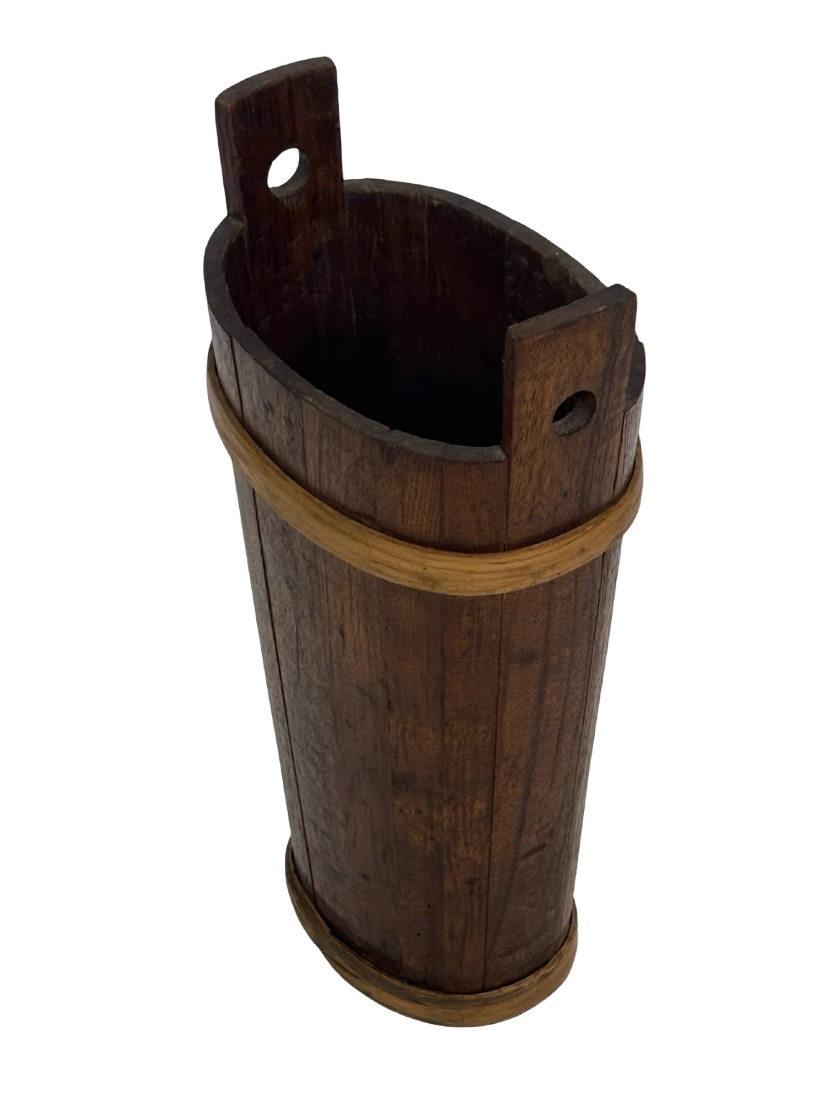 Vintage Wooden Umbrella Stand, 1960s minimalist design