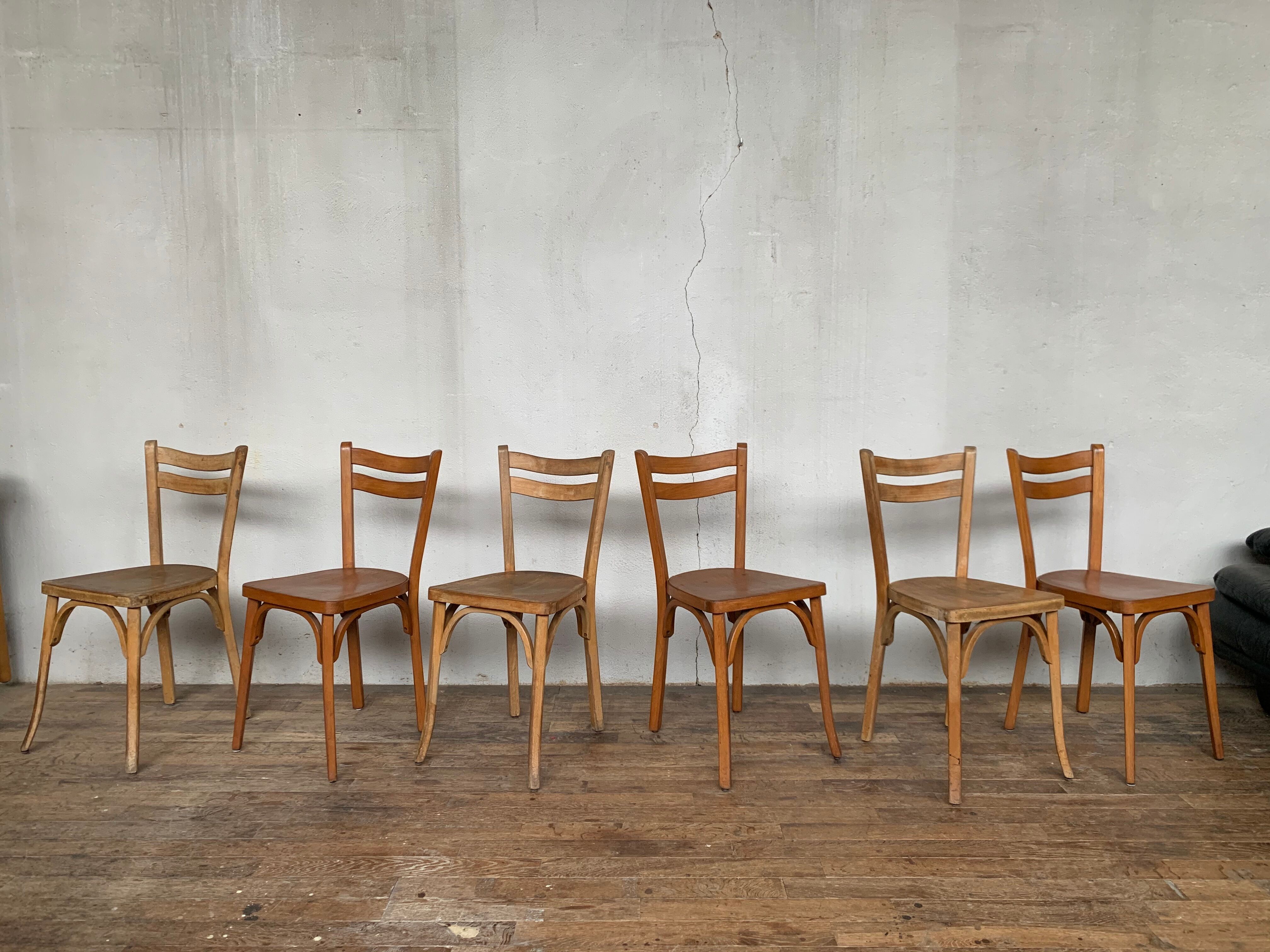 6 chaises bistrot baumann brasserie