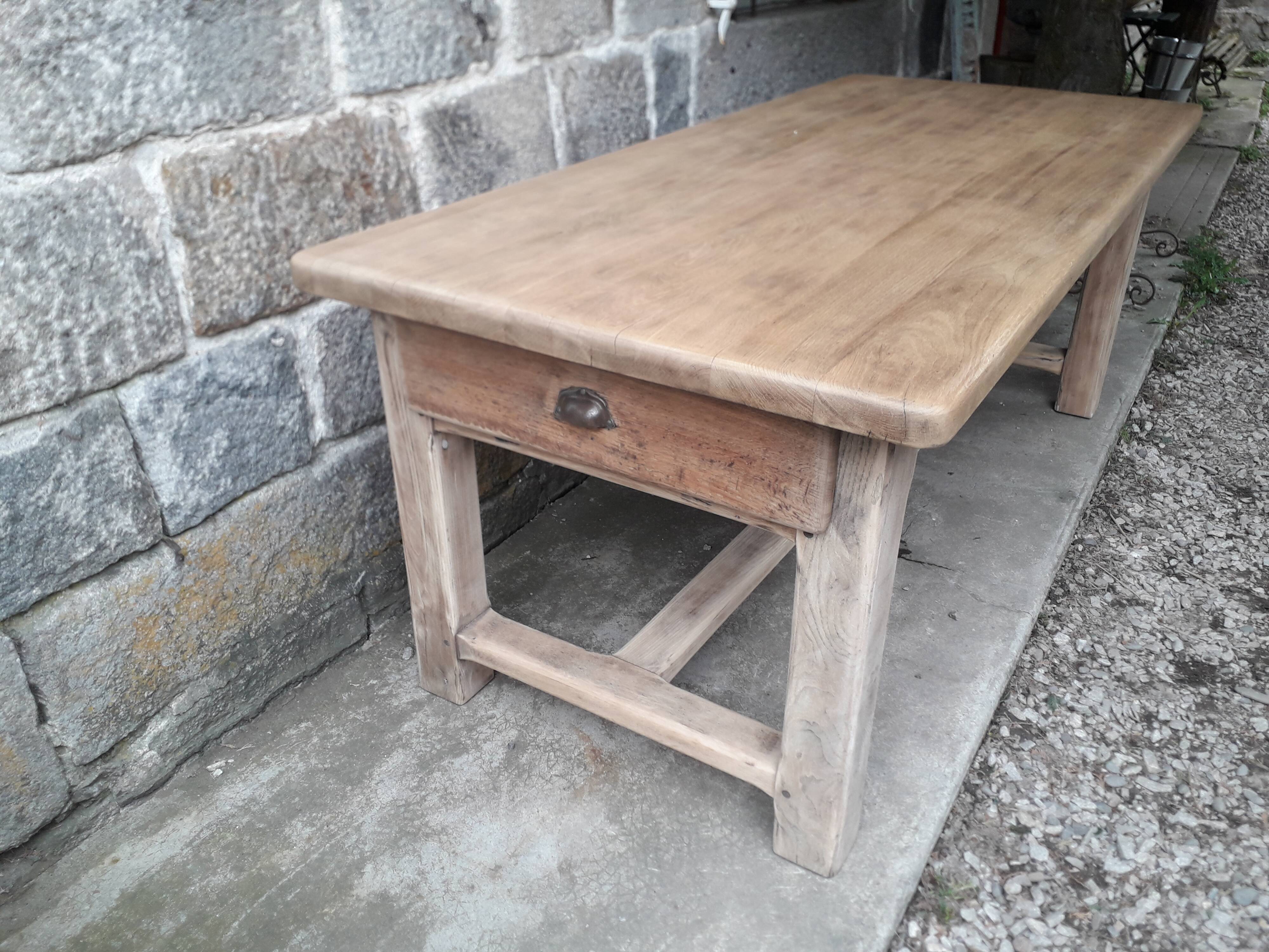 Solid oak farmhouse table, 200 cm