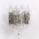 Crystal ice glass wall lamp design by J. T. Kalmar 1960